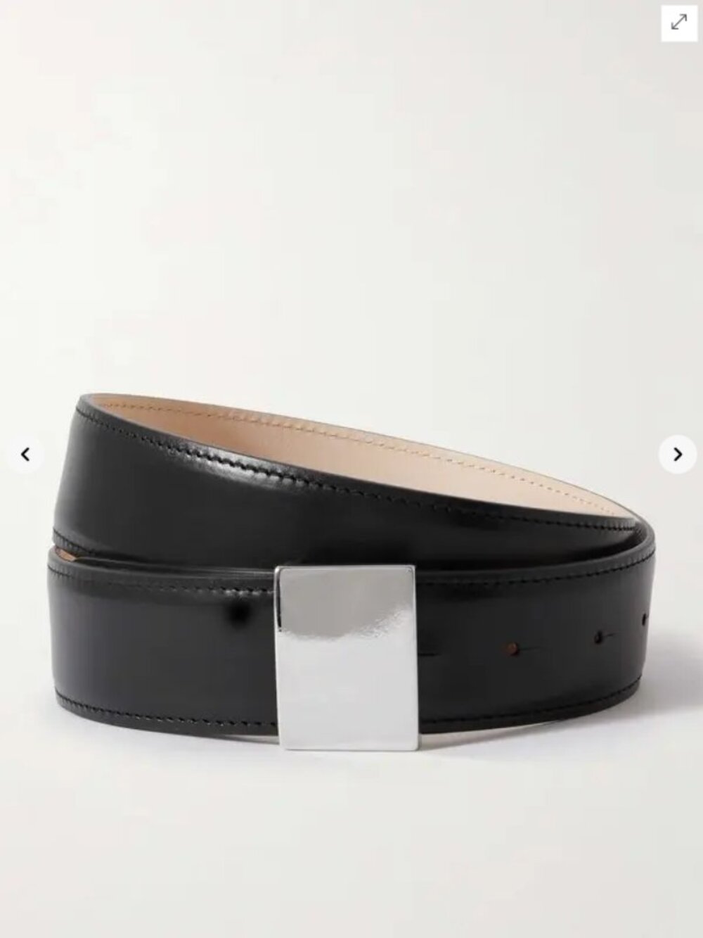 NWT Déhanche Leather Belt in Black / XS